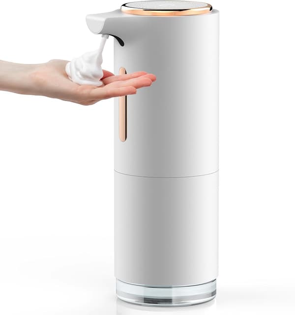 (Hvid) Sæbedispenser, automatisk sæbedispenser, tre-trins justerbar håndsæbedispenser