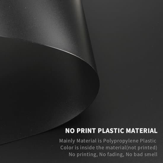 4-pack tvättbara vattentäta svarta rektangulära bordstabletter i polypropenplast