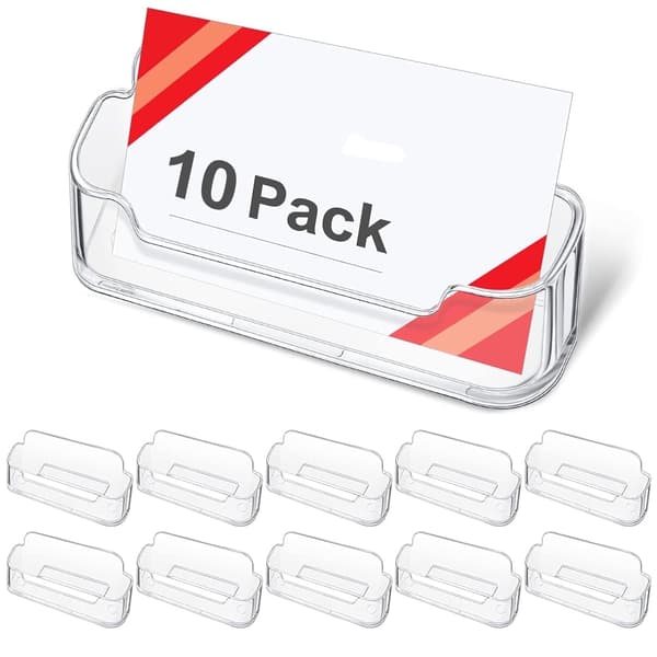 10-pack transparenta visitkortsfickor