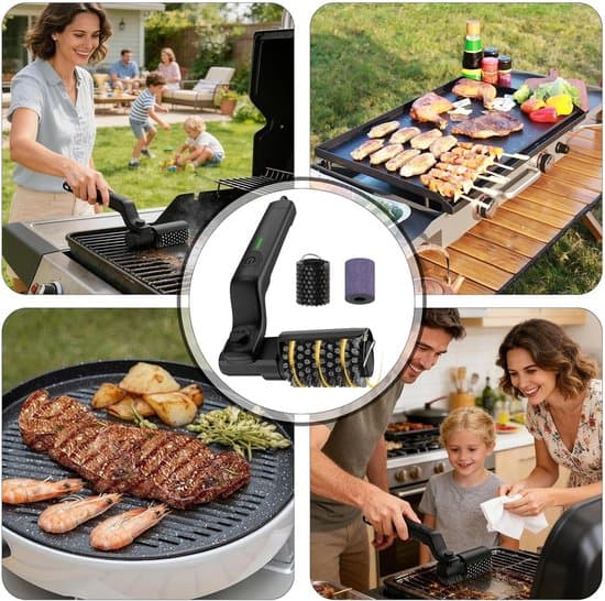 Roterende grillbørste - 30 cm