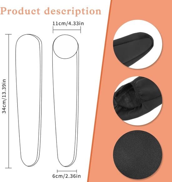 Universella armstödshandskar -2-pack -Svart