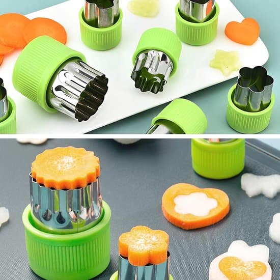 12 mini grönsaksformade kakformar för barn
