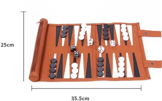 Backgammon Sæt - Foldbart Rejse Backgammon Sæt - Bærbart og Letvægts Backgammon Sæt - Velegnet til Campingture