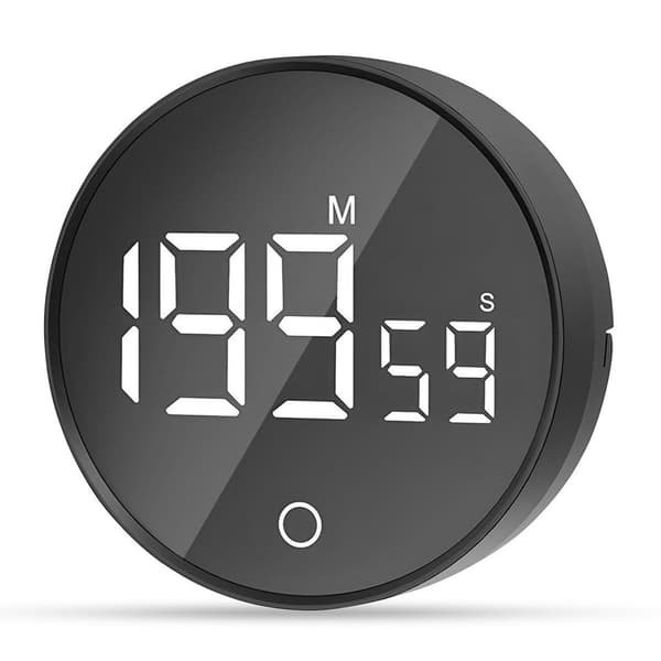Digital kökstimer med magnet, stor LED-display, tyst läge, kort timer, äggklocka