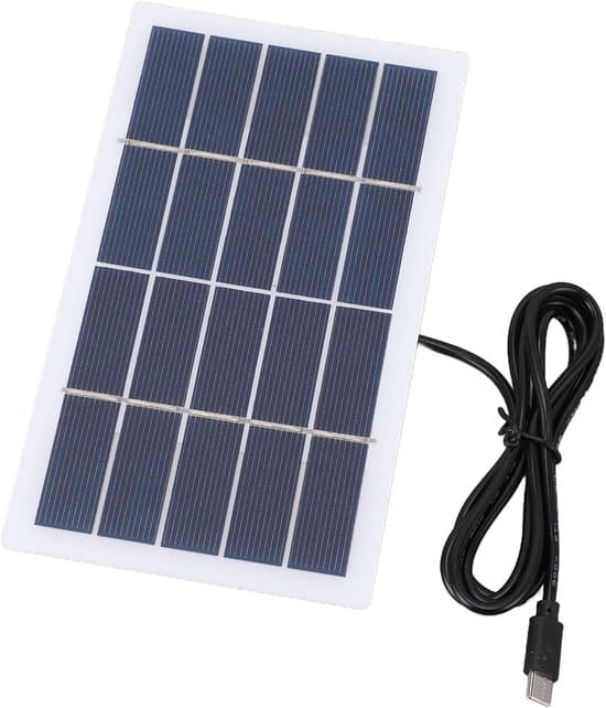 Solpanel - Solladdare - Utomhusbelysning - Typ C-gränssnitt - 18x14x2cm
