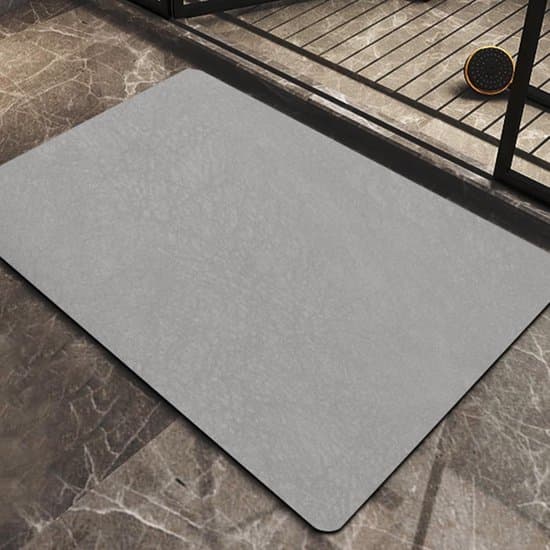 Badeværelsesmåtte - 60x40cm kiselgur superabsorberende hurtigtørrende tæppe - Grå