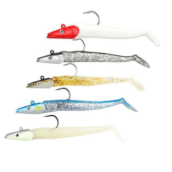 Fiskemadding, 5 plastikmaddingsæt, 10 cm