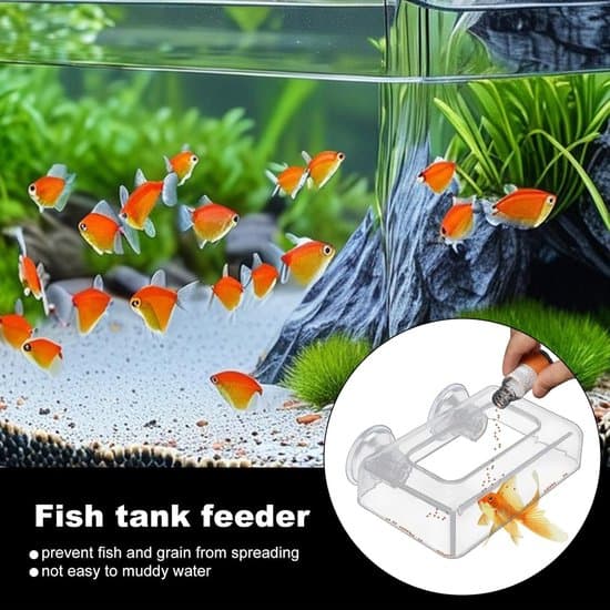 Akvariefiskefoderautomat, akrylfoderautomat, bred fodringsring, flydende arkfoderholder, rent og robust design, fremragende holdbarhed, akrylmateriale.