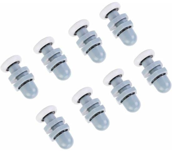 8-pack 23 mm duschkabindörr ersättningsrullar i plast
