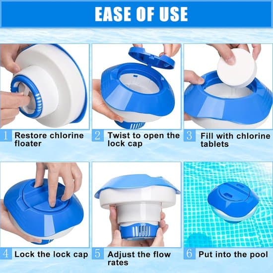 Pooldispenser för klor, poolklorhållare, pooldispenser i svampform, poolklortabletter, bubbelpool, spa