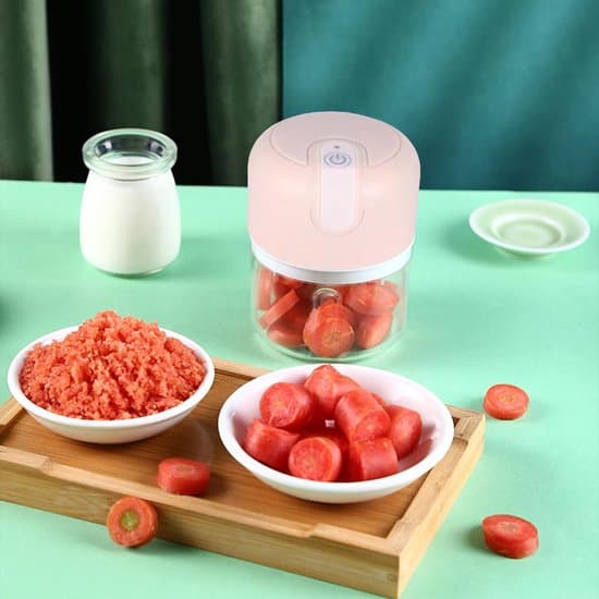 250 ml bærbar genopladelig mini foodprocessor/blender - Pink