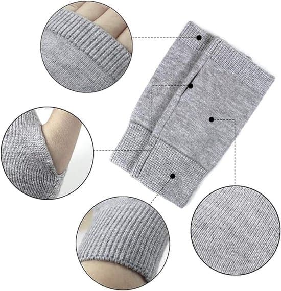 Fingerløse handsker til kvinder, 1 stk., opvarmede elastiske strikhandsker, unisex varme vinterhandsker, mørkeblå.