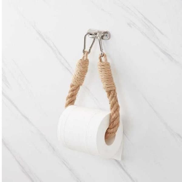 Toiletpapirholder - Jutereb - Rustfrit stål - 50 cm - Rustbestandig