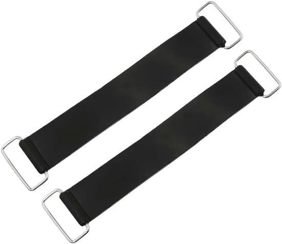 Batteristropper i gummi - Sort - 2-pak