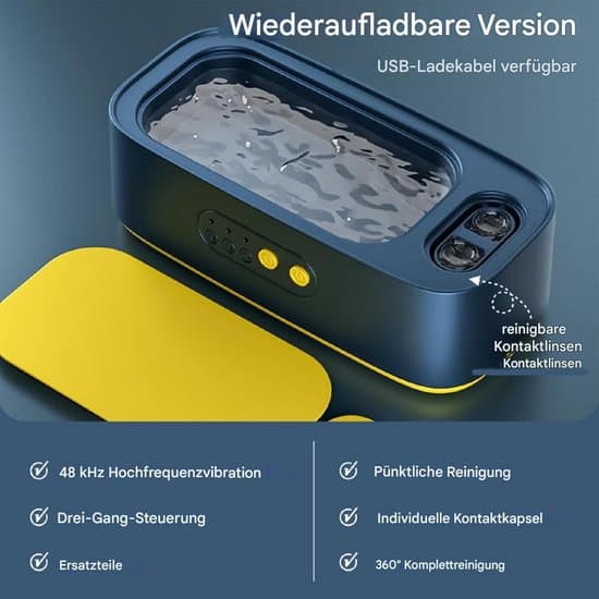 Professionel ultralydsrensemaskine til smykker/ure/briller