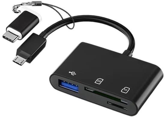 USB C SD-kortläsare – för Switch, OTG, SD/MMC/MicroSD/TF/SDXC/SDHC