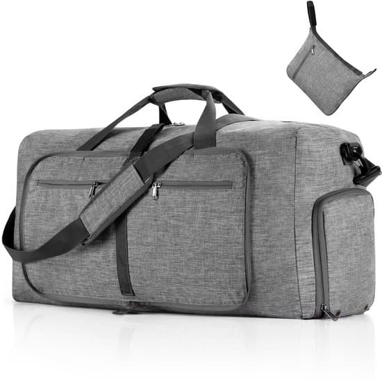 65L Lätt Helgresväska med Skofack, Grå