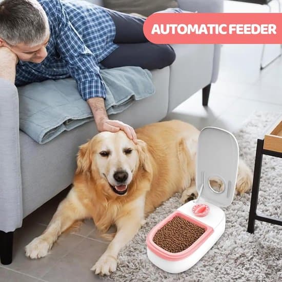 Automatisk kæledyrsfoderautomat Foderskål Kattefoderautomat Elektrisk foderautomat Enkeltmåltid Stor kapacitet Opbevaring Tør Vådfoder Katte Hunde Pink