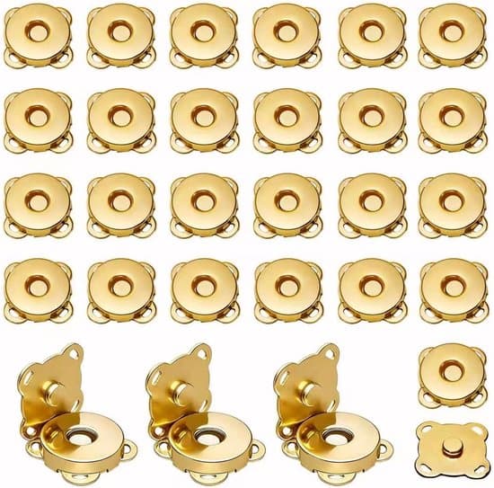 30-pack 20 mm silver sydda magnetlås för kläder och väskor