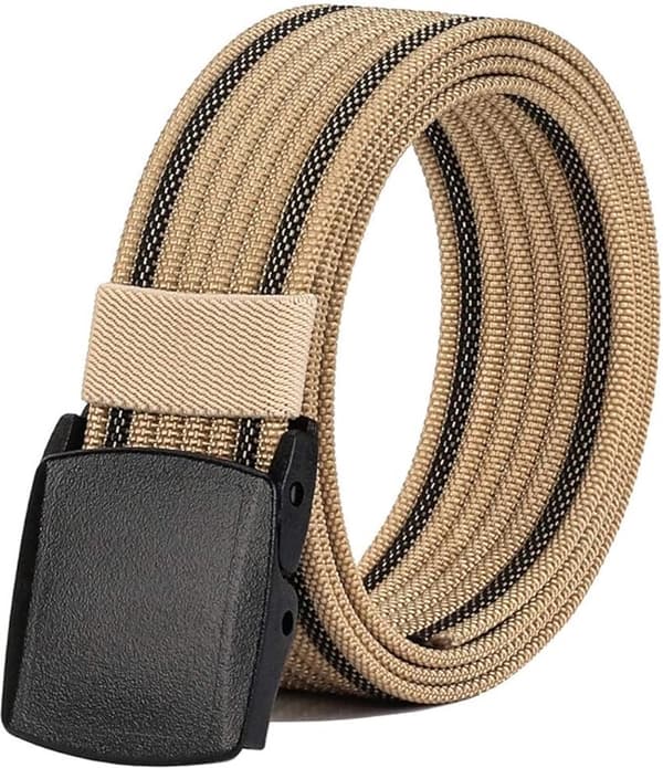 Herrbälte - Nyloncanvas - med plastspänne - 125 cm - Stil B