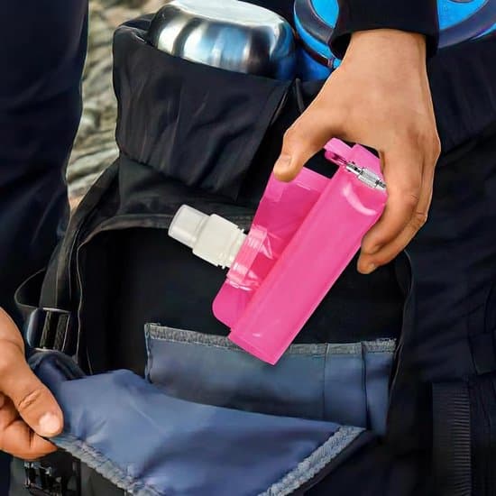 6 stk. 500 ml foldbare hydreringspakker med klips til udendørs aktiviteter