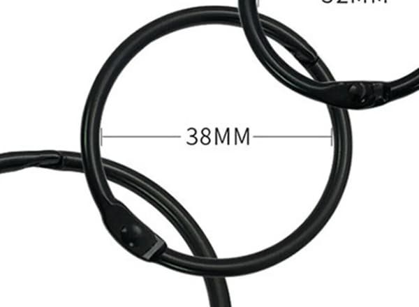 Gardinringklemmer, sort, 20 stk. pr. pakke