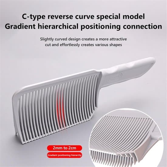 2-pack gradient frisörkammar för trimning/klippning - grå