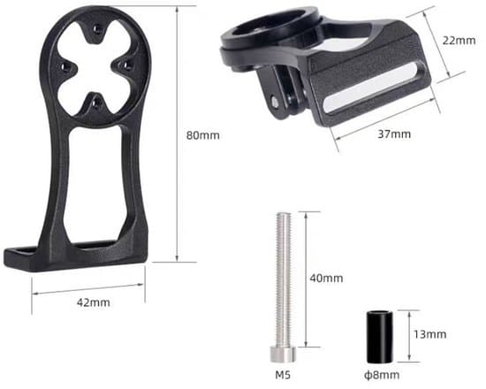 Cykelstyrholder til Garmin Edge - NiteRider Adapter - Sort