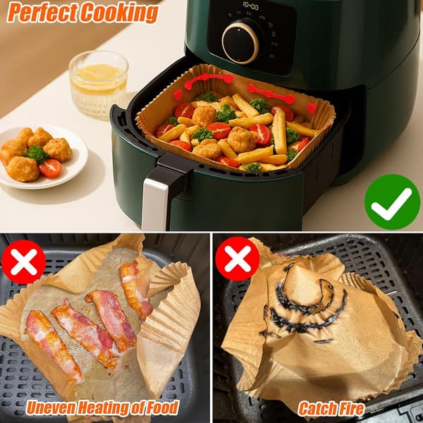 12-pack värmebeständiga magnetiska silikonklämmor för airfryer-pappersfoder (röd)