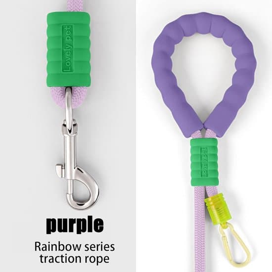 Koppel - med integrerat halsband - 145 cm - diameter 1 cm - Blå