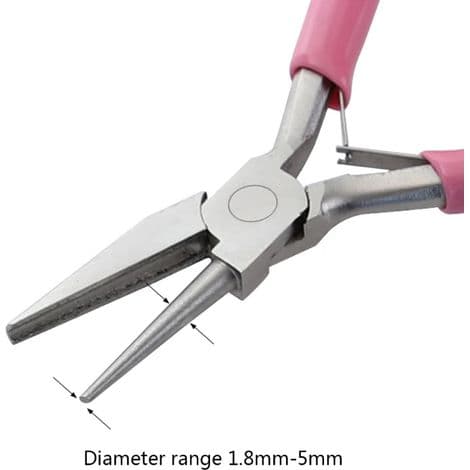Rundspetsig tång, 5-pack; Mini precisionsavbitare, 1 styck, rosa.