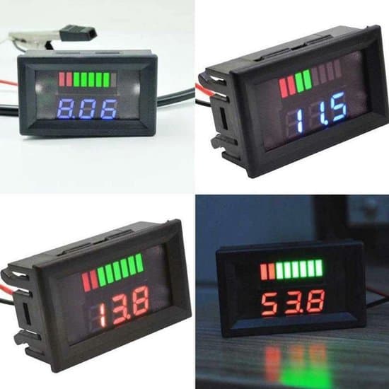72V Digital Voltmeter til Biler og Motorcykler - LED Batteriindikator