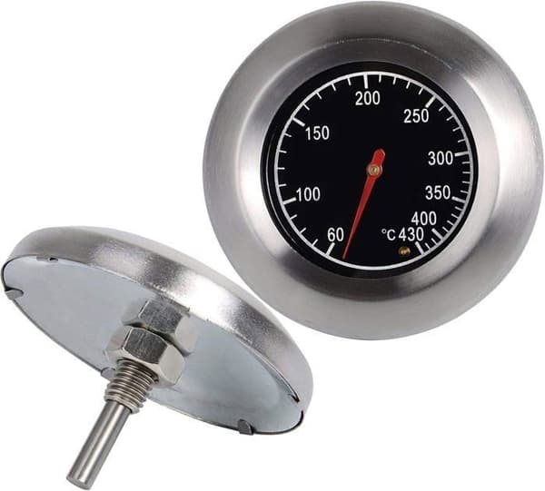 BBQ Termometer - Rustfrit Stål - 60 til 430°C - Bredt Temperaturområde - 1 Styk