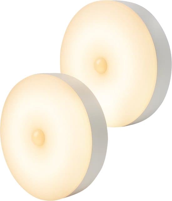 Trådløse LED-lys - 2-pak - 4 tilstande - Magnetisk - Dag/nat-sensor - USB genopladelig