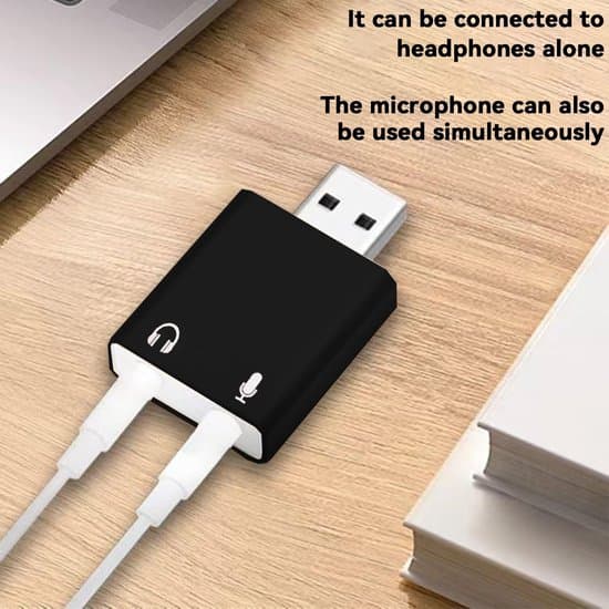 Eksternt USB-lydkort med stereolydkonverter