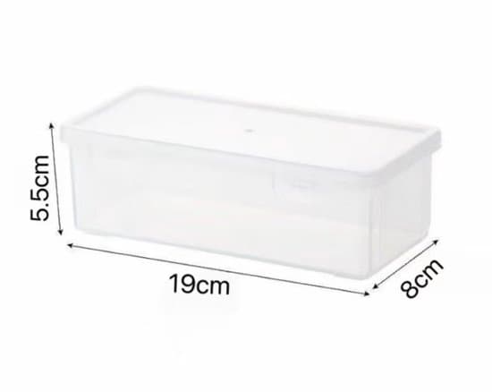 Pennfodral med fällbart lock - plast - stor kapacitet - stapelbart - set om 2 - transparent