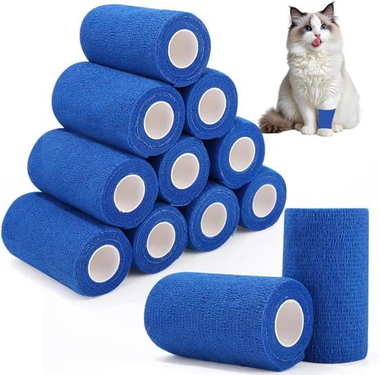 10 cm * 4,5 m - 12 rullar elastisk binda - fixerad binda - självhäftande binda för handled och fot - elastisk sportbinda av non-woven