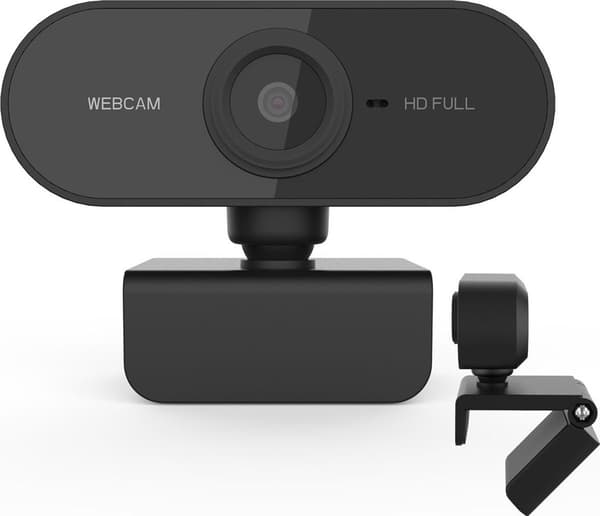 Full HD 1080P webcam, USB-interface, mini PC-webcam med mikrofon, fleksibel rotationsfunktion, velegnet til PC, bærbar computer, stationær computer og gaming.