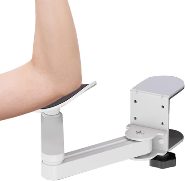 Computerbord armlæn og albuestøtter - Ergonomisk - Hvid