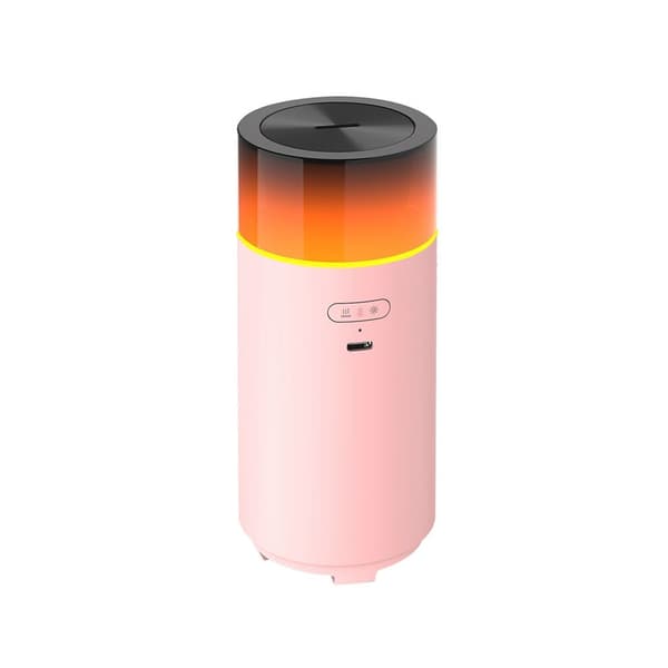 LED luftfugter, aroma diffuser, lydløs USB æterisk olie diffuser, natlys, luftfugter, pink.