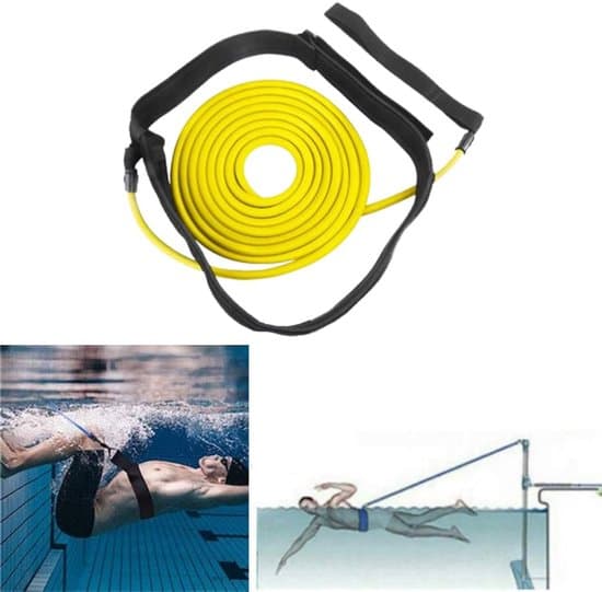 4-meter statisk svømme-modstandsbånd (gul)