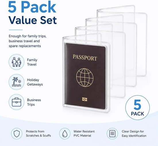 5-pack transparenta PVC-passskydd