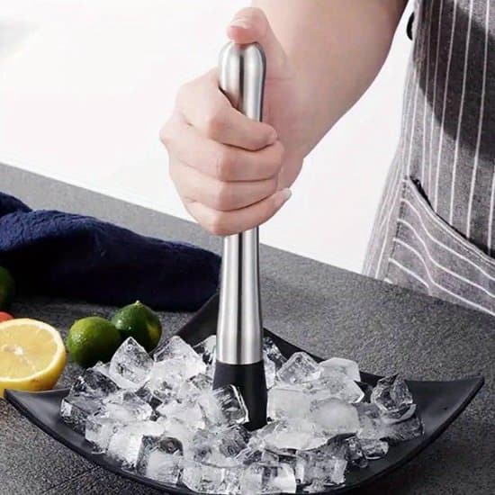 Cocktailpinde, muddler, rørepind i rustfrit stål til køkken, bar, restaurant, isknuser, 2 stk. til forskellige drinks
