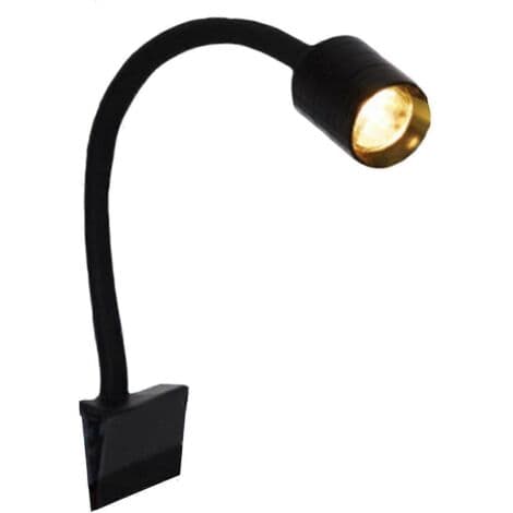 Roterende clip-on akvarielys, lille USB-lys, sort klips