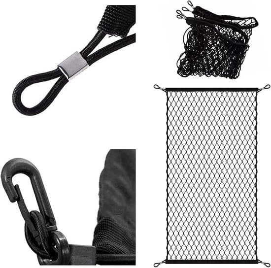 Bagagerumsnet - 110 x 60 cm - elastisk bagagerumsnet - bagagerumsnet, passer til de fleste bagagerum