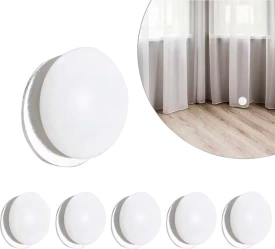 Duschdraperimotvikt - Duschdraperimagnet - Vit - 8-pack