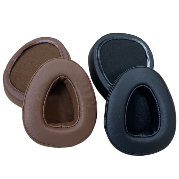 1 par sorte bløde PU-læder ørepuder med høj densitetsskum til Skullcandy Aviator 2