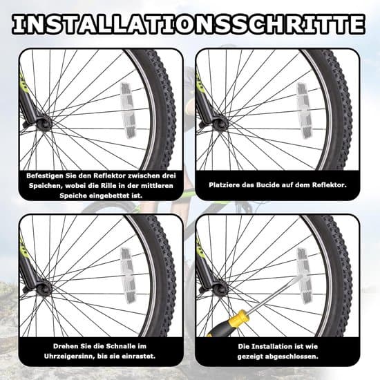 6-pack högsynlig cykeleker & kattöga reflekterande säkerhetsset