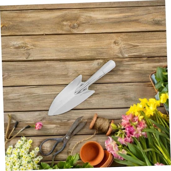 Håndskovl til haven - Metalskovl - Til ompotning af planter - Rustfrit stål - 27 cm længde - Sølv