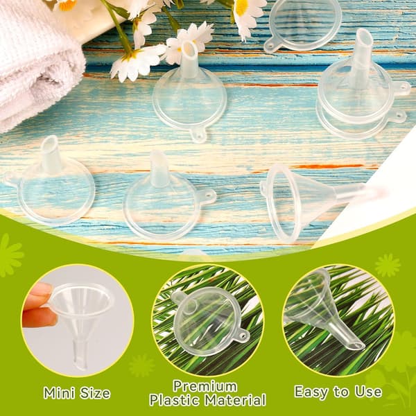 120 Mini Transparenta Plasttrattar, Litet Trattset